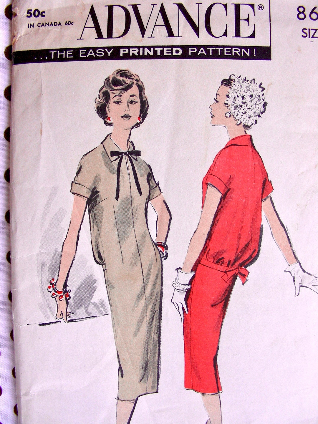 Advance Pattern 3263 RARE Uncut Vintage Advance Pattern 8683 - Beautiful Misses' Cocktail ...