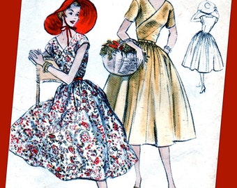 Patron De Couture Vogue Vintage 1954 - Robe Et Boléro - Femme - Non Découpé