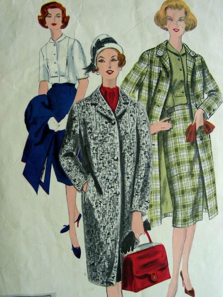 Vintage Vogue Couturier Design 186 Sewing Pattern Slim Coat - Etsy