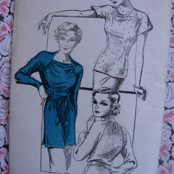 1930's New York Blouse & Skirt Pattern - Chest 30