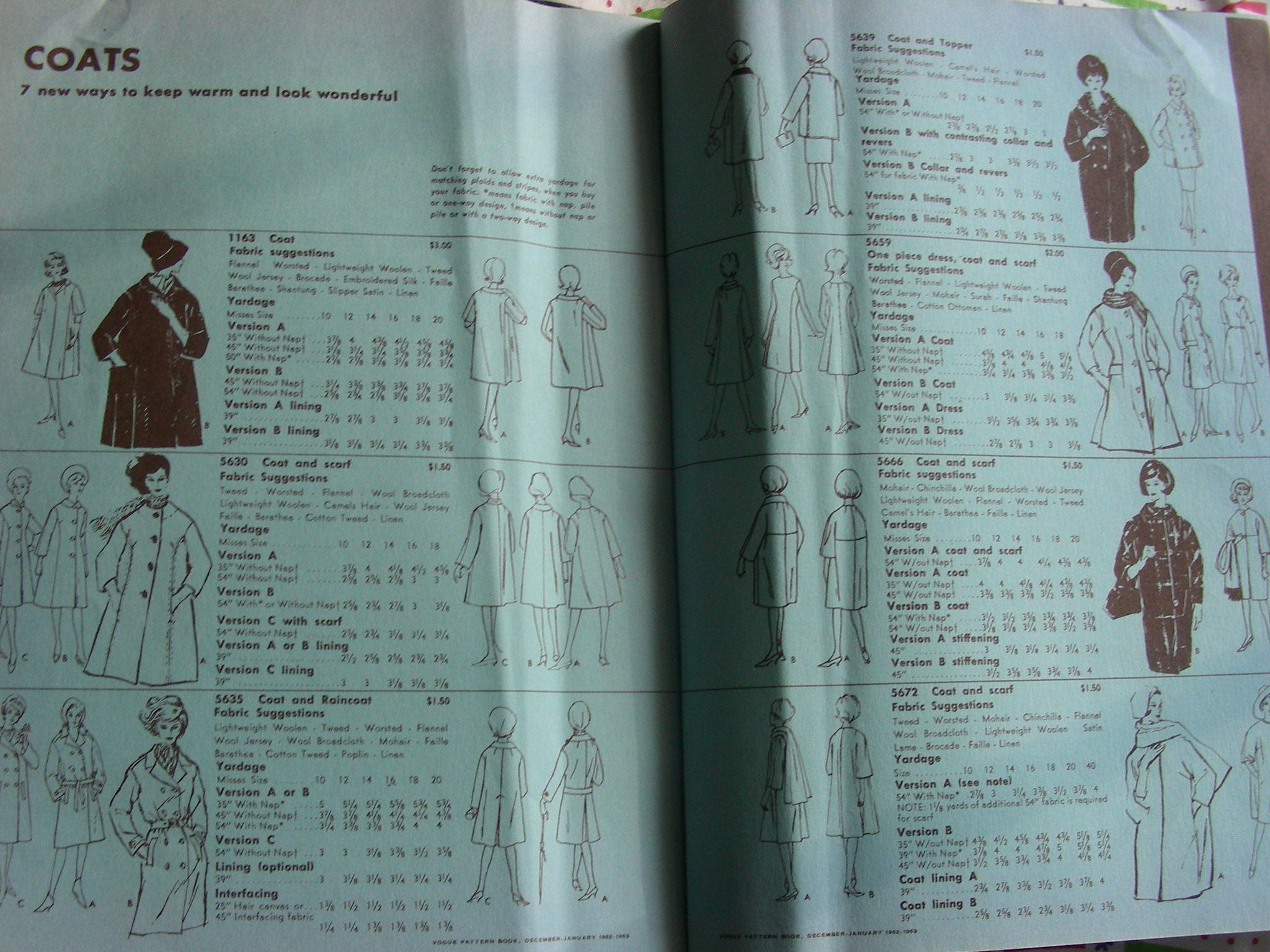 Vintage VOGUE Pattern Fashions PATTERN Book Catalog - VOGUE