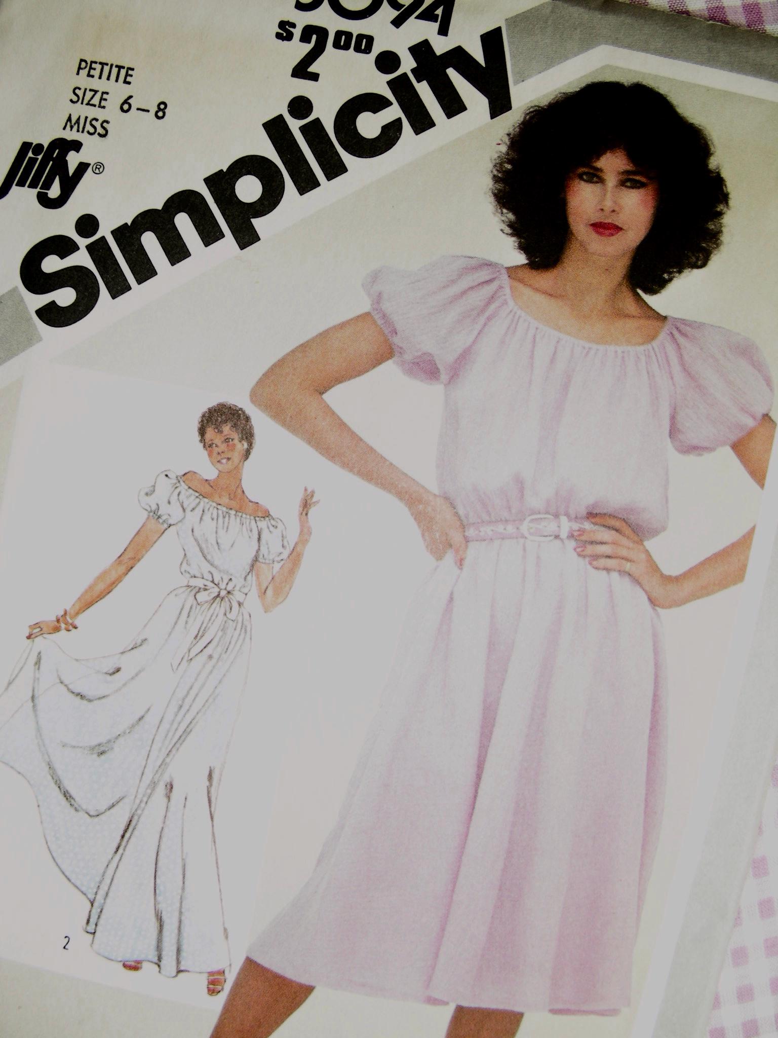 Simplicity Pattern 5094 UNCUT Vintage 1980's JIFFY - Misses' off