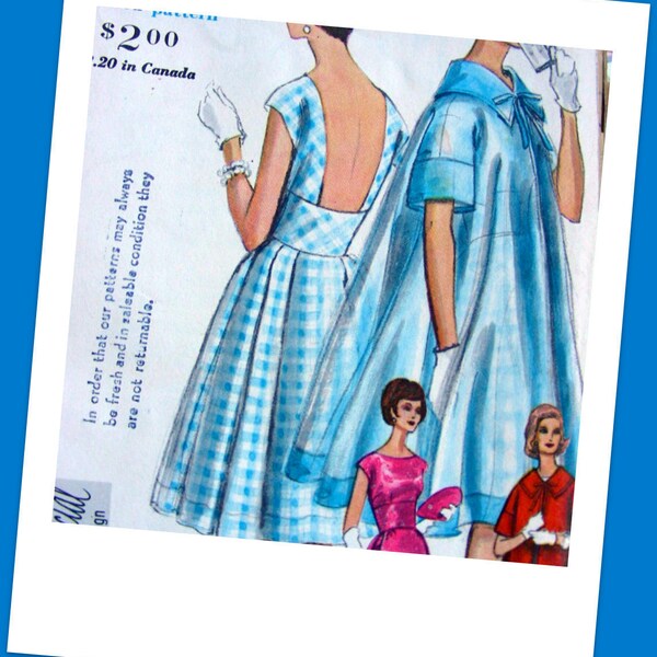 Vintage VOGUE Special Design Sewing Pattern 4225 - Cocktail Dress & Coat -  size 10 / 31 - UNCUT