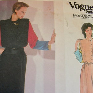 Chloe Designer * Vogue Paris Original Schnitt 1100 * UNCUT * BEAUTIFUL Misses 'Color Block Cocktail Abendkleid * Größe 10 * Büste 32