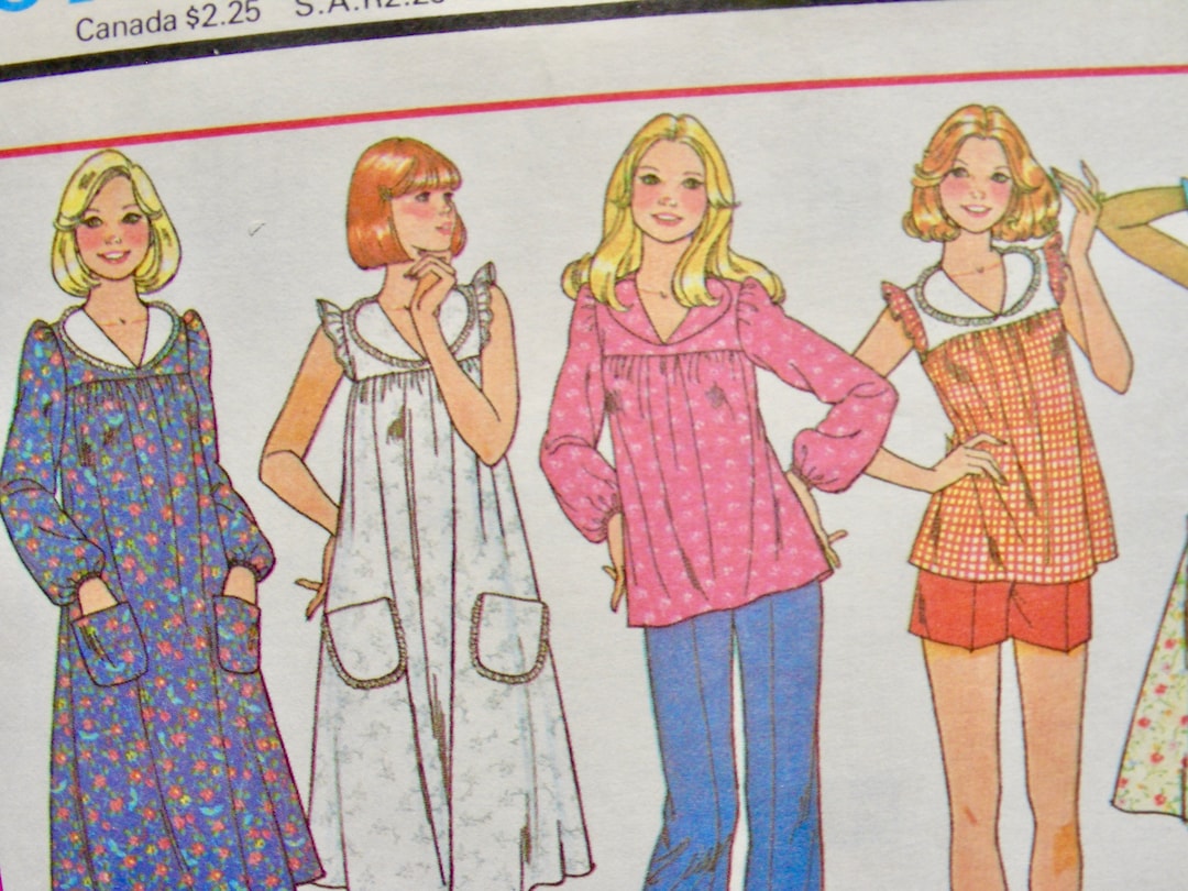 1970s Mccall's Pattern 5928 - Quick&easy Misses' Yoked Dress or Top ...