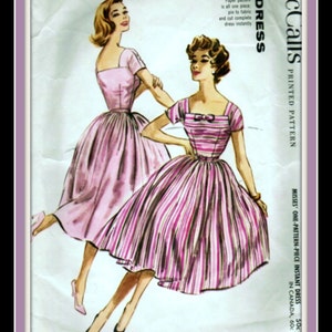 Simplicity Pattern 4551 Vintage 1950's Mccalls Pattern 4551 Ladies' INSTANT Cocktail Evening ...
