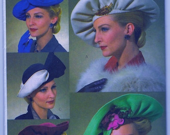Vintage Vogue Pattern 7838 - BEAUTIFUL 1930's Vintage Style Hats / Millinery Accessories - One Size UNCUT Sewing Pattern