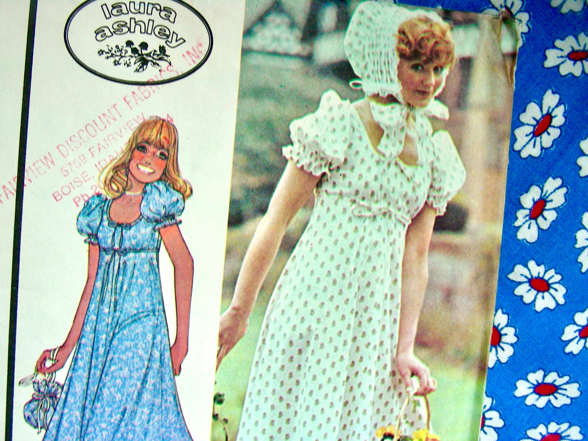 LAURA ASHLEY Vintage 1970s Mccall's Pattern 4547 - High Waisted