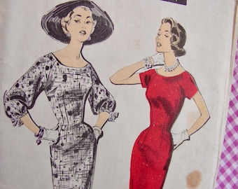 UNCUT Vintage Advance Pattern 8321  - Beautiful  Misses' Cocktail Evening Sheath Dress  - Size 10, Bust 31 - "SEW-EASY"
