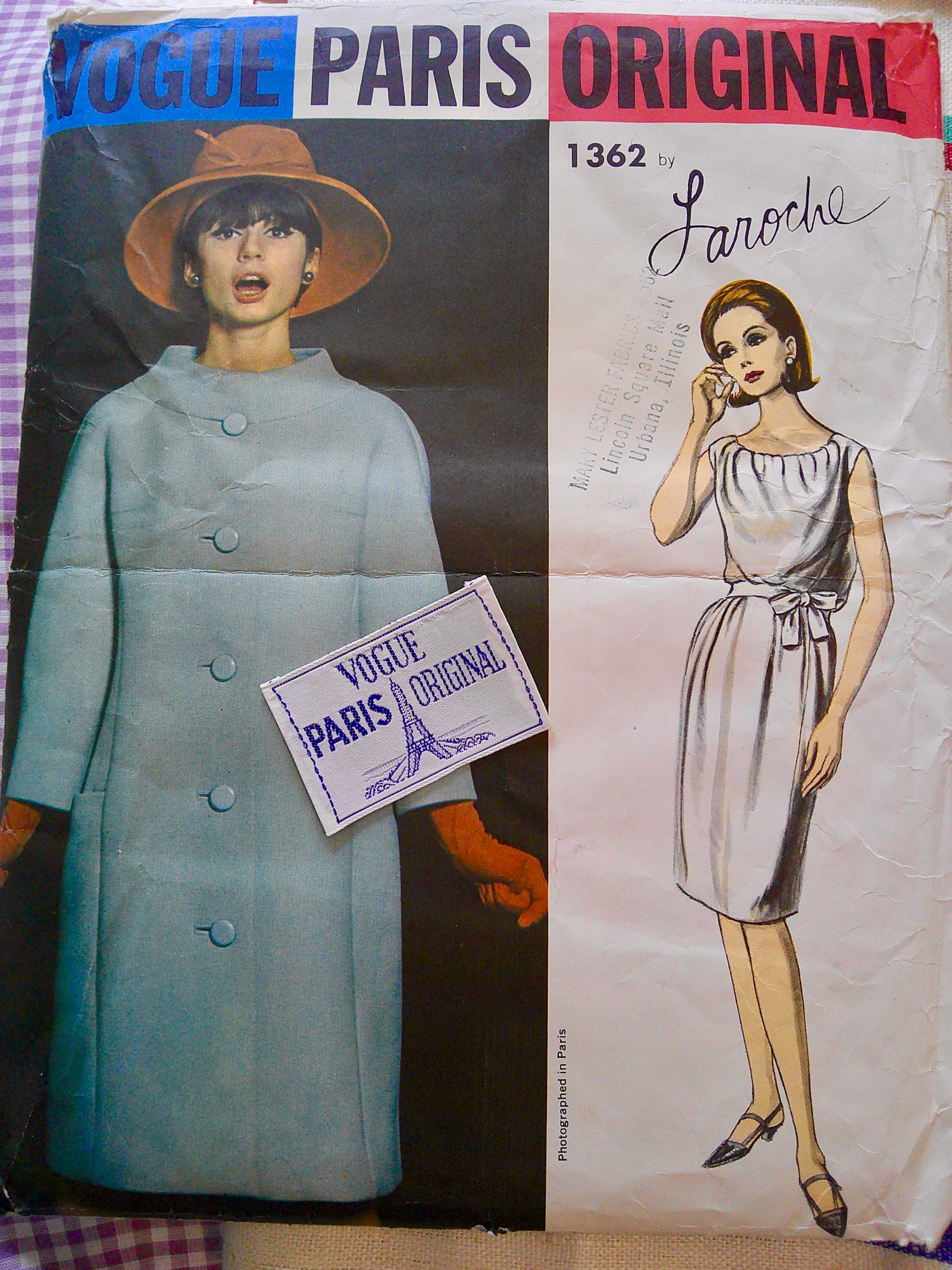 Vogue Paris Original Pattern 1362 - ELEGANT One-piece Dress and
