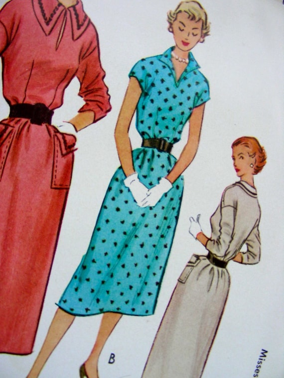 Vintage 1952 Mccall's 9112 Dress Pattern: Tubular Jersey, Bust 36, UNCUT -  Etsy