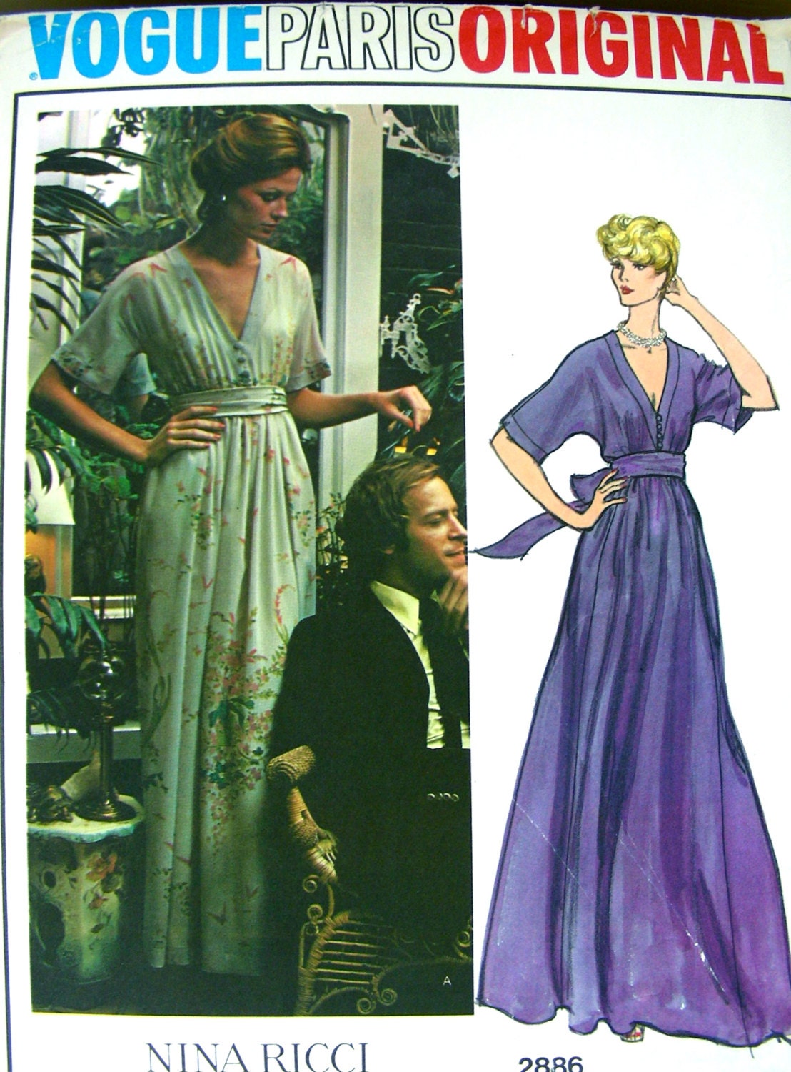 UNCUT * Vintage VOGUE Paris Original Designer Pattern 2886