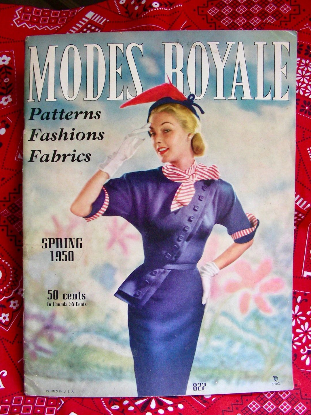 Vintage 1950 MODES ROYALE PATTERN Book Catalog for Spring 1950 With 38
