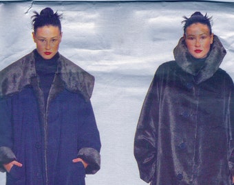 Sale UNCUT * Issey Miyake Designer Vogue Pattern 2182 *  Misses' Japanese Style Loose-fitting Reversible Coat   / Sizes: S-M-L  (8 -18 )