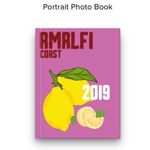 Italy Travel, Amalfi Coast Photo Book, Customised Photo Book Cover, European, DIY Photo Book, Editable Template Canvas, Digital Photo Book