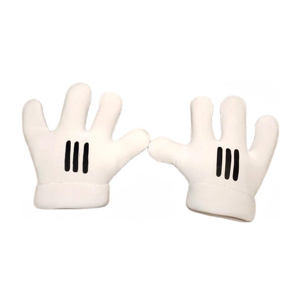 White Cartoon Gloves - Etsy