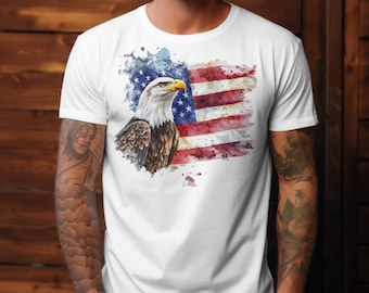 USA flag and Eagle PNG design | Digital Download | DIGITAL Only | Americana design t-shirt
