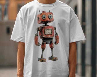 3 Cute Robot PNGs | Happy Robots | Nursery wall art, T-shirts designs, and Stickers | Digital Download | Adorable Whimsical Robots | Crafts