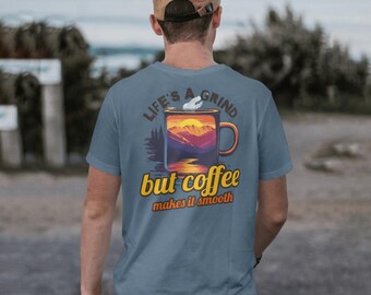 Life's a Grind PNG Design | Digital Download | Coffee makes it smooth | Sublimation Design | Coffee Lover png | Instant Digital ONLY