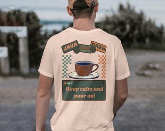 Keep Calm & Pour On PNG digital design | Digital download only | Coffee Gift Idea | Gift for him | Gift for her