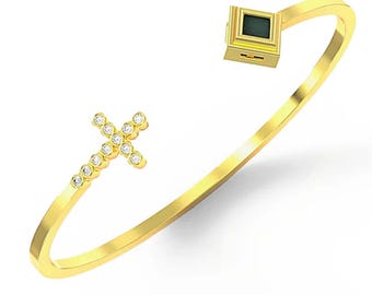 ヴィンテージ 80年代 ブレスレット デッドストック 香港 MCM 幾何学