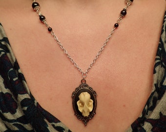 Gothic Bat Skull necklace