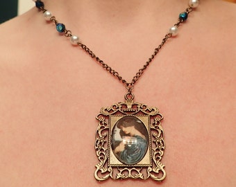 Persephone Queen of the Underworld necklace, frame style