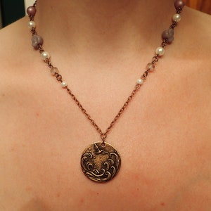 Grateful Heart necklace, OOAK