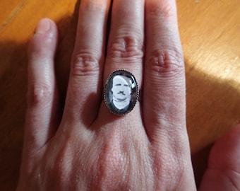 Edgar Allan Poe portrait ring