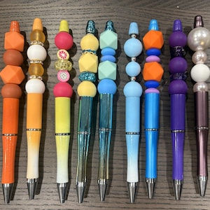 Colorful Custom Ball-Point Beaded Pens