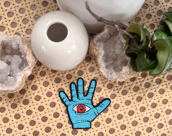 Hand Evil Eye iron on patch