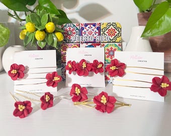 Flor de maga SINGLE hair pin- Puerto Rico’s national flower