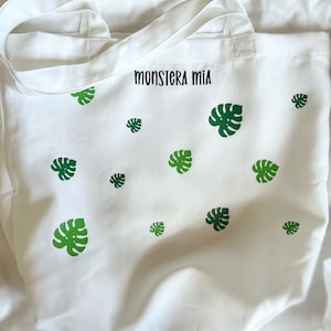Reusable tote bag-Monstera Mia