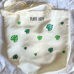 Reusable tote bag-Plant lady