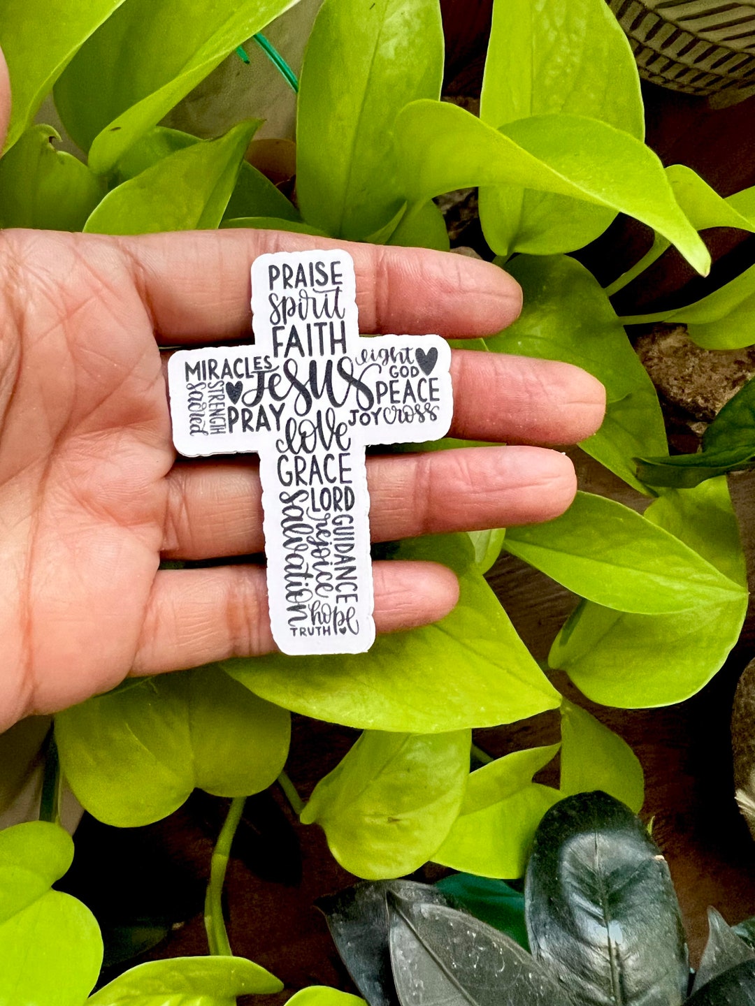 Cross With Quotes Sticker Etsy