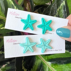 Monstera leaf & Beach stud Summer earrings