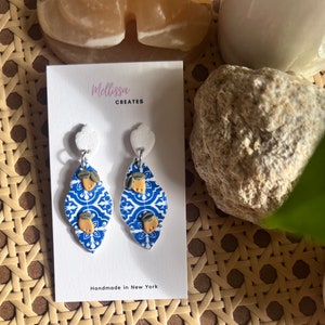 Sicilian Lemon Tiles 2 earrings