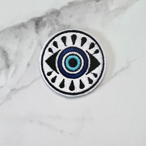 Round Evil Eye iron on patch