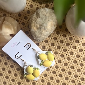Lemon Tile earrings