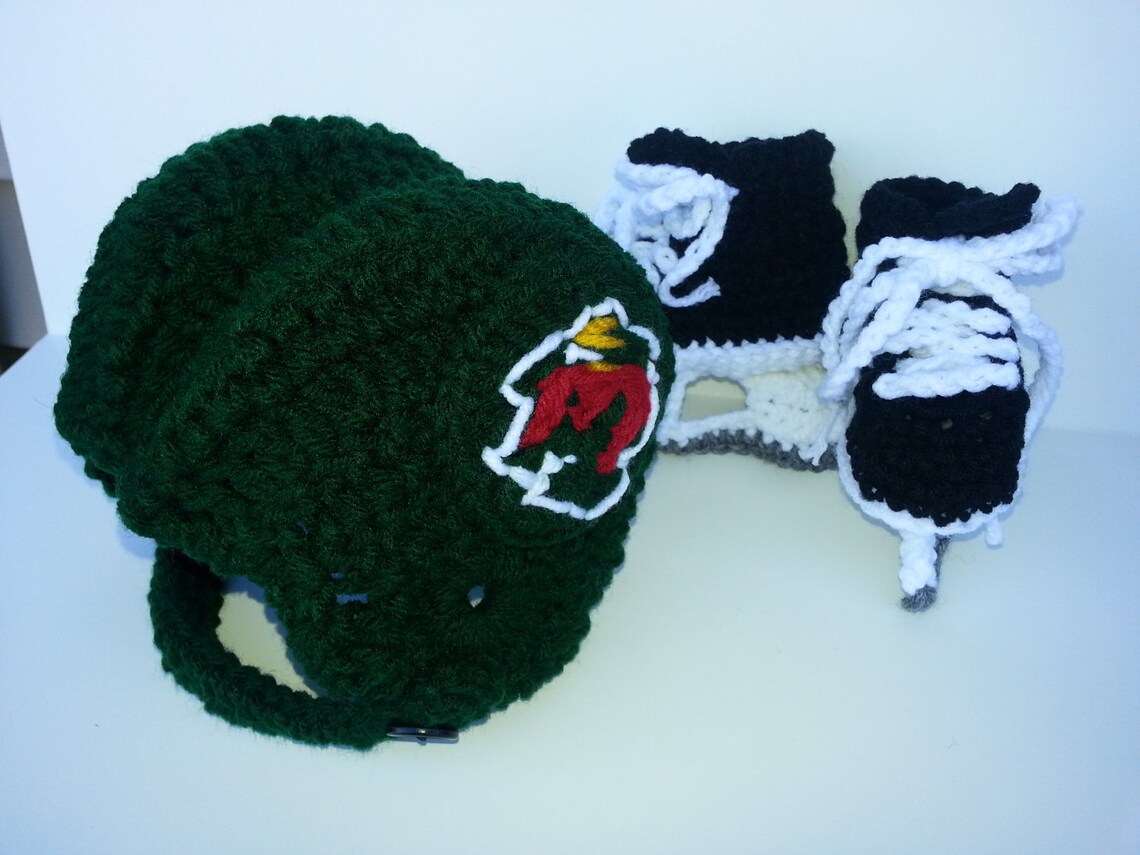 Minnesota Wild Helmet and Ice Skates NHL Wild Hockey Skates Etsy