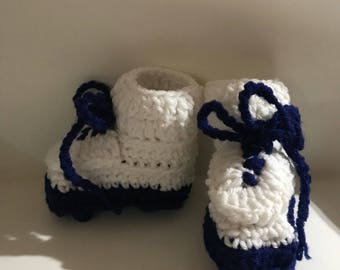 brigham Young football baby booties, Football baby shower