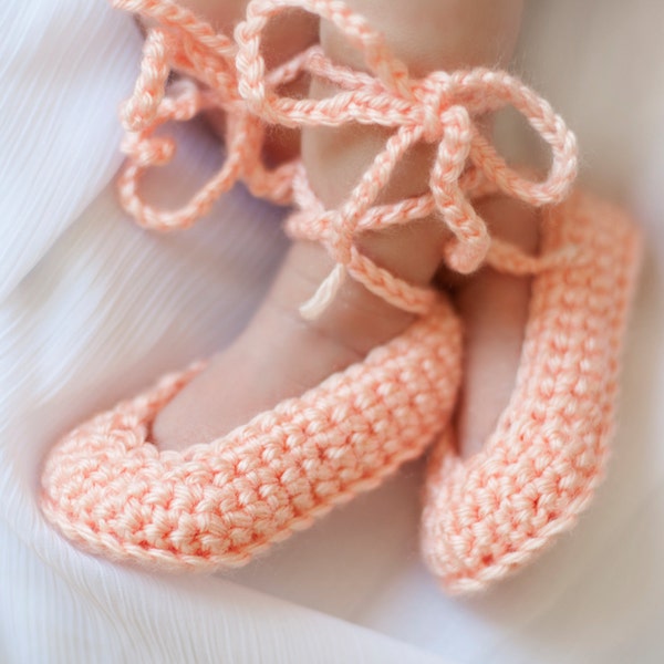 READY TO SHIP   Ballet Slippers, Baby Ballet Booties, Ballet Baby Shower