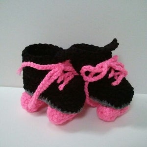 Roller Derby Booties, Roller Skates, Roller Skate Booties, Black and Pink image 3