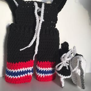 Hockey overalls, custom made to any team, hockey baby gift