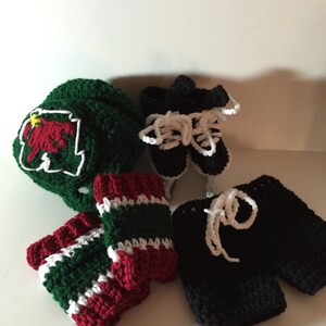 Full wild Hockey Set, NHL  Hockey baby Uniform, Mn Wild