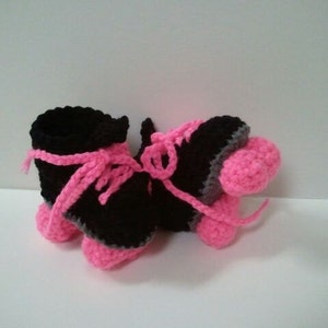 Roller Derby Booties, Roller Skates, Roller Skate Booties, Black and Pink image 2