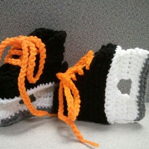 Philadelphia Flyers, playoff Hockey booties, Flyers baby shower booties image 2