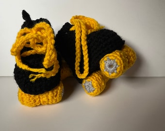 Roller Derby Booties, Iowa Hawkeyes, Roller Skates, Roller Skate Booties, Black and yellow