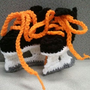 Philadelphia Flyers, playoff Hockey booties, Flyers baby shower booties image 1