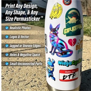 Stickers UV Personalizados – Etiquetas de Logo Impermeables – Pegatinas Resistentes para Botellas & Envases